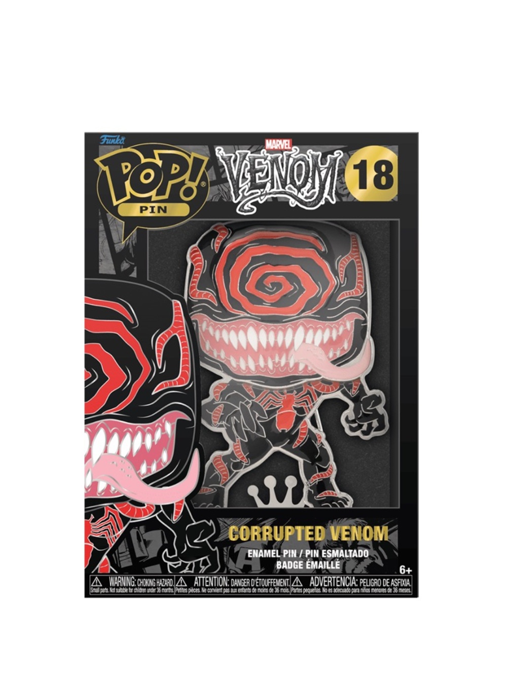 MARVEL Funko Pop Pin Corrupted Venom